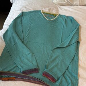 Robert Graham Teal V-Neck Sweater